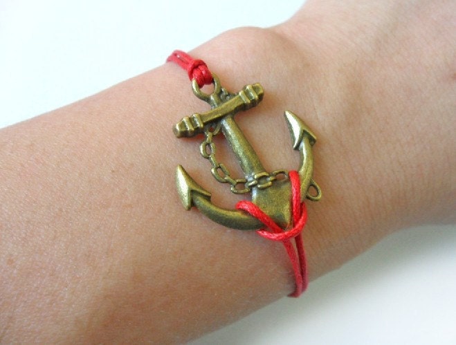jewelry bangle hunger game bracelet women bracelet man Bracelet-antique bronze anchor bracelet,anchor cuff SH-0303