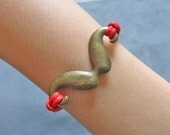 women bracelet girl bracelet man bracelet Steampunk Retro Beard Mustache Bracelet Antique Bronze bracelet hemp ropes bracelet cuff SH-0399