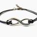 women bracelet girl bracelet infinity bracelet antique silver karma bracelet vintage bracelet wo cuff leather bracelet cuff  SH-0302