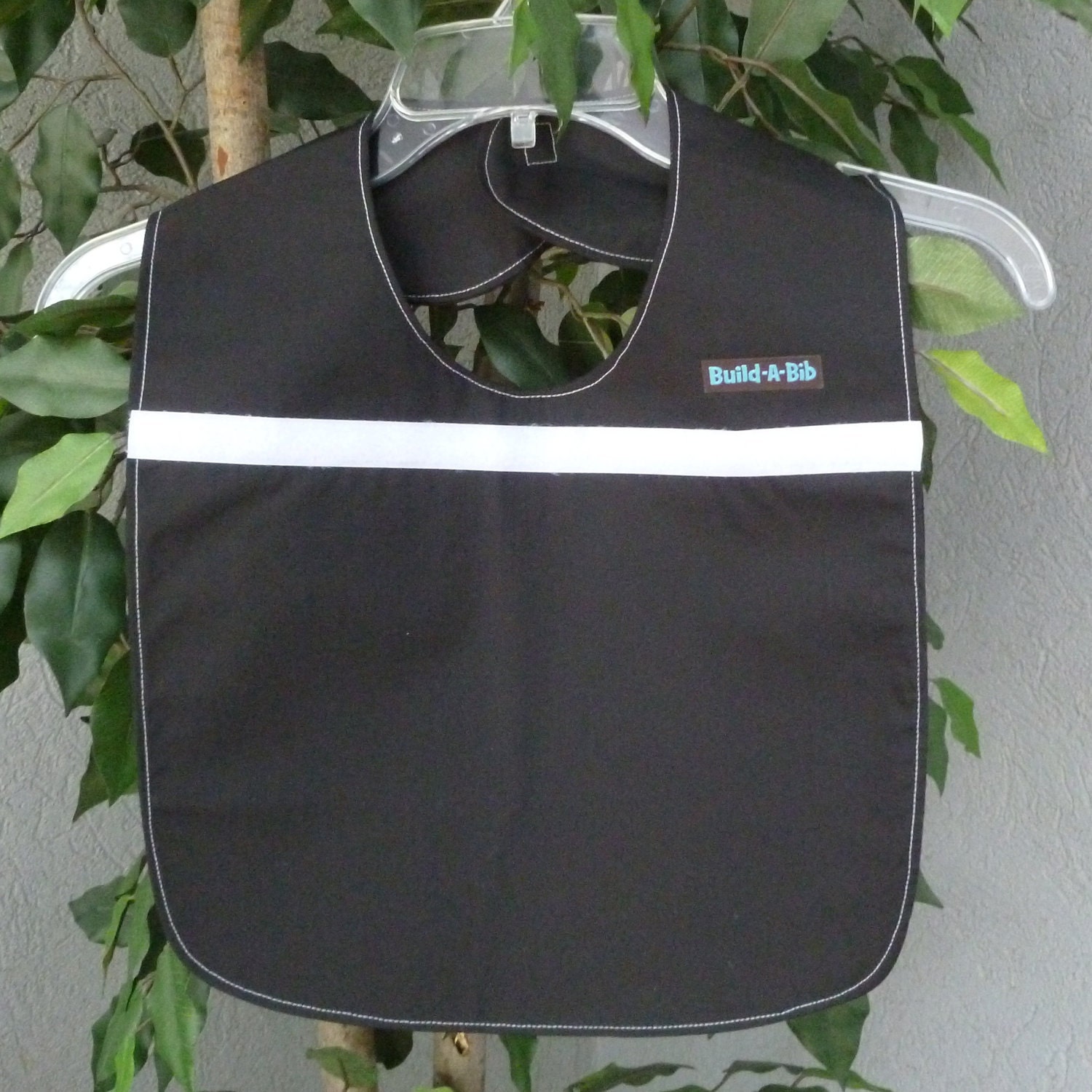 Adult Bib base, Black, interchangeable, senior, special needs