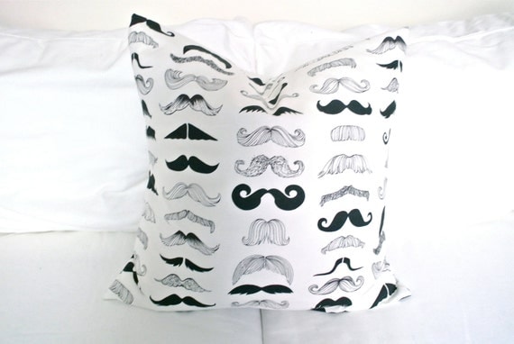 Who Doesn't Love a Mustache 18 X 18 Pillow Cover