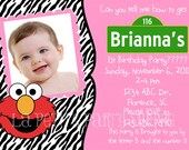 Custom Zebra Elmo Girls Invitation DIY-ON Sale October 25-31st Il_170x135
