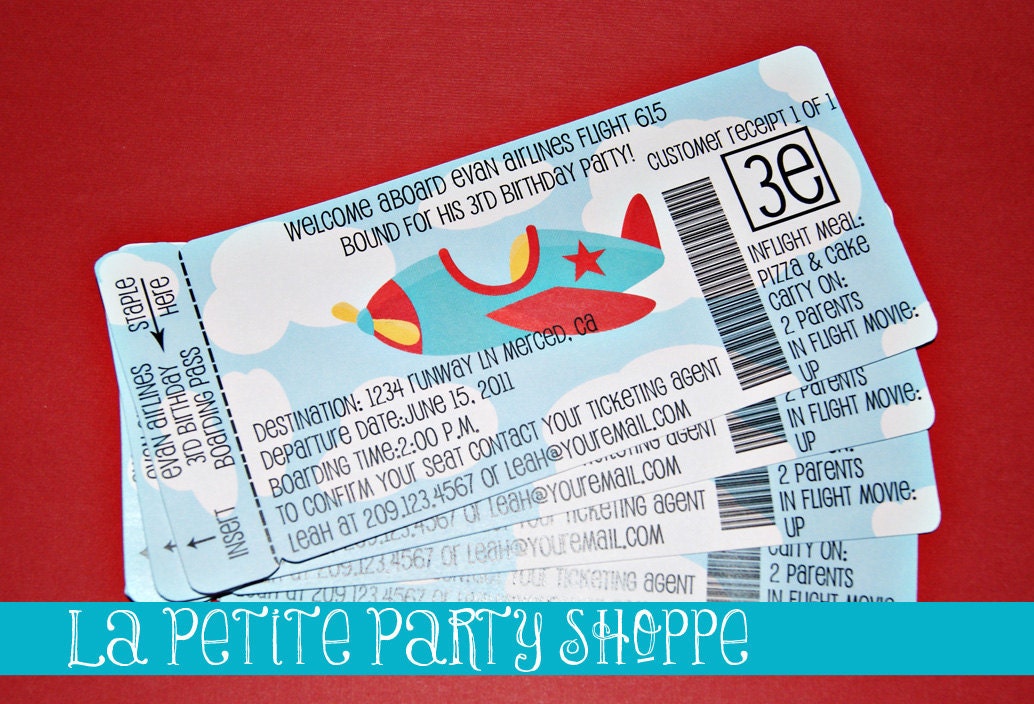 Little Pilot Printable Boarding Pass Invitation-DIY Print Your Own Il_570xn
