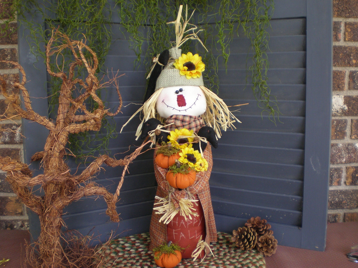 Happy Fall Scarecrow, fall decor,  home decor