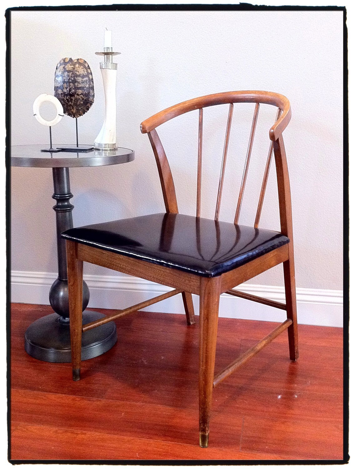 Vintage Wood Chair with Curved Back Detail by WESTonCOLE on Etsy