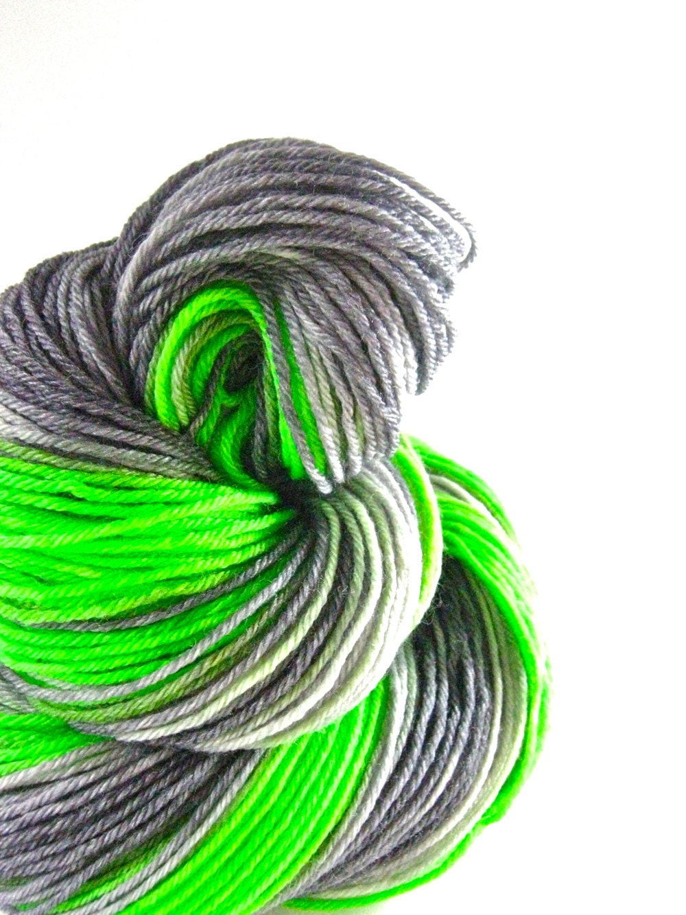 Hand Dyed Yarn - Superwash BFL and Bamboo, Lustre Sock Yarn in UFO - Phat Fiber - Preorder.
