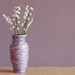 Rhapsody Purple Wrinkle Vase hand painted in Purple, Wedding Table Decor, Gift for her, Valentines day gift ohtteam