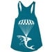 Womens Shark Paratrooper Tri-Blend Racerback Tank - American Apparel tanktop shirt - XS, S, M, and L (9 Color Options)