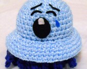 Crochet Bath Poof - Blue Baby Scrubble - Soft Tentacle Baby Sponge