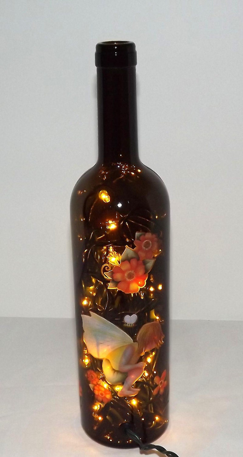 Unique Peach Fairy Bottle Accent Bar/Table Lamp/Light-NICE-Great Gift Idea