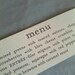 Printed Menu Napkin Ring for Wedding, Rehersal Dinner or Party