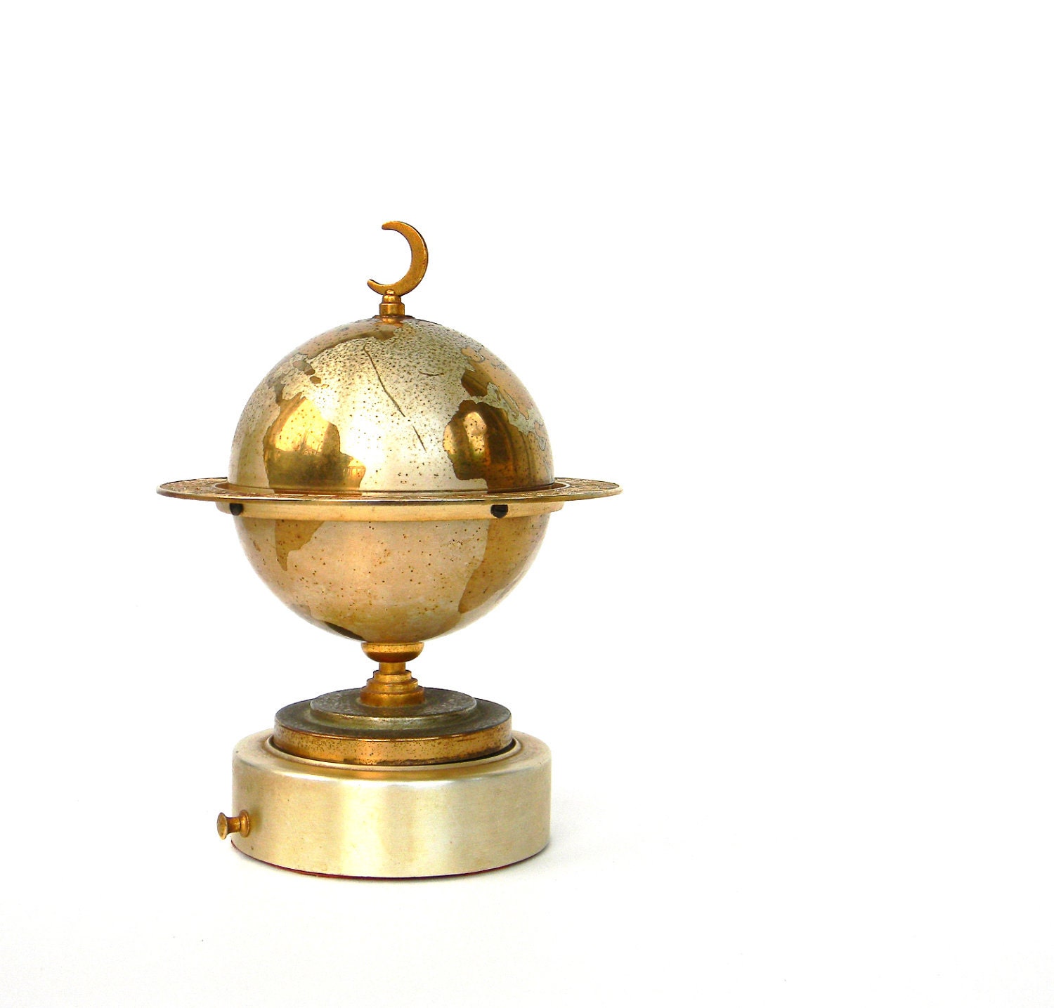 Reserved for Amber - Mad Men Style x 4 - vintage Cigarette holder / Music Box / Globe / Astrology Chart