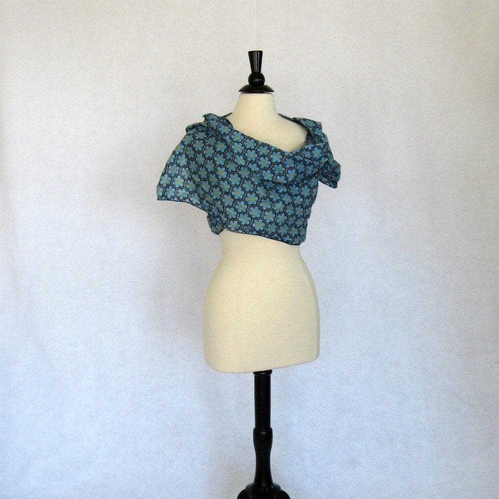 Navy travel all cotton multi use XL scarf