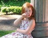 Sample Sale Size 6 Girls Party Dress Pink Rose Trellis Super Twirly