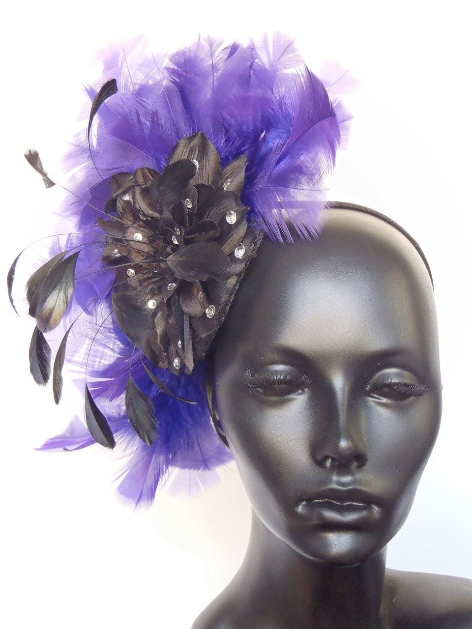 Purple Feather Headpiece