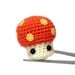 Amigurumi - Happy Mushroom MochiQtie - Crochet Amigurumi mochi size mini toy doll