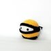Amigurumi  Ninja - Yellow ninja MochiQtie - Crocheted Mochi size Amigurumi toy / doll
