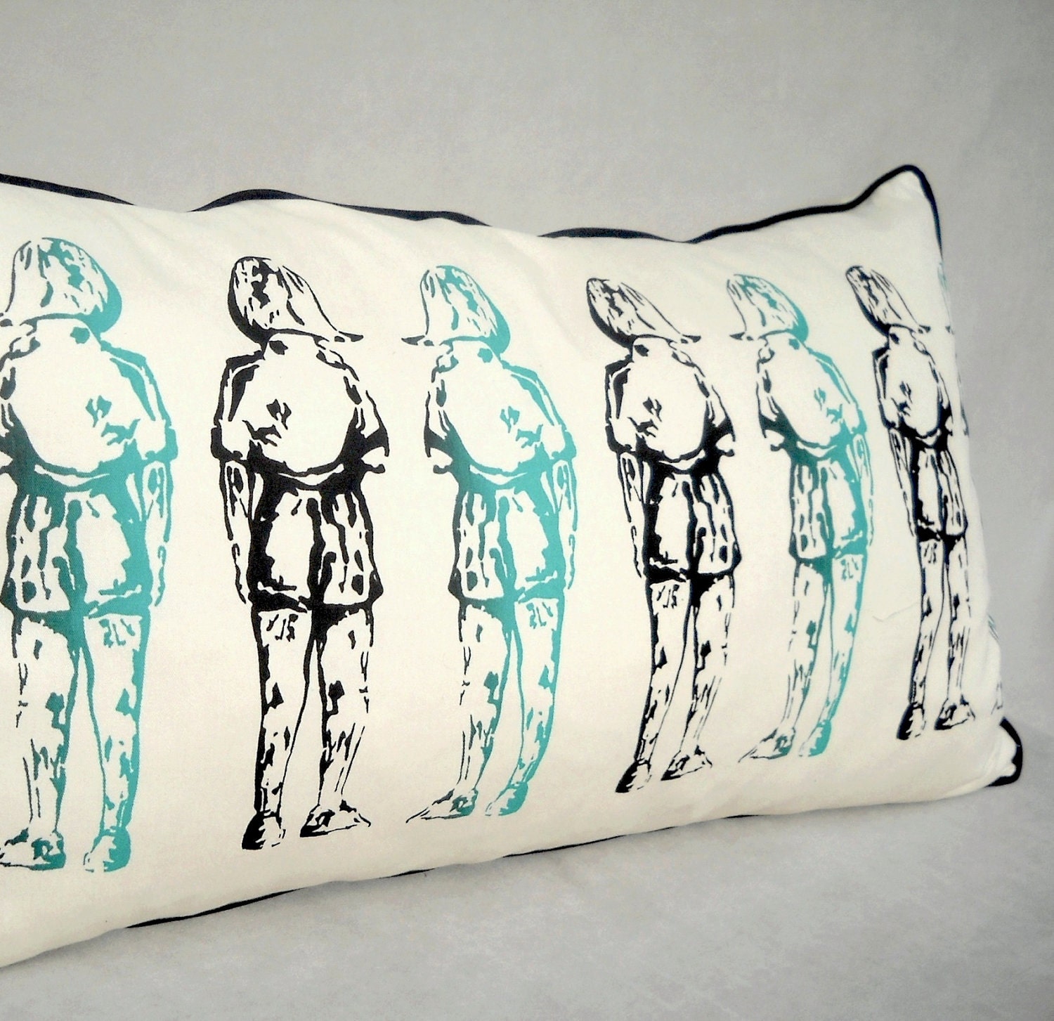 PILLOW / CUSHION  cover XL girls unique design - handmade  & screenprint