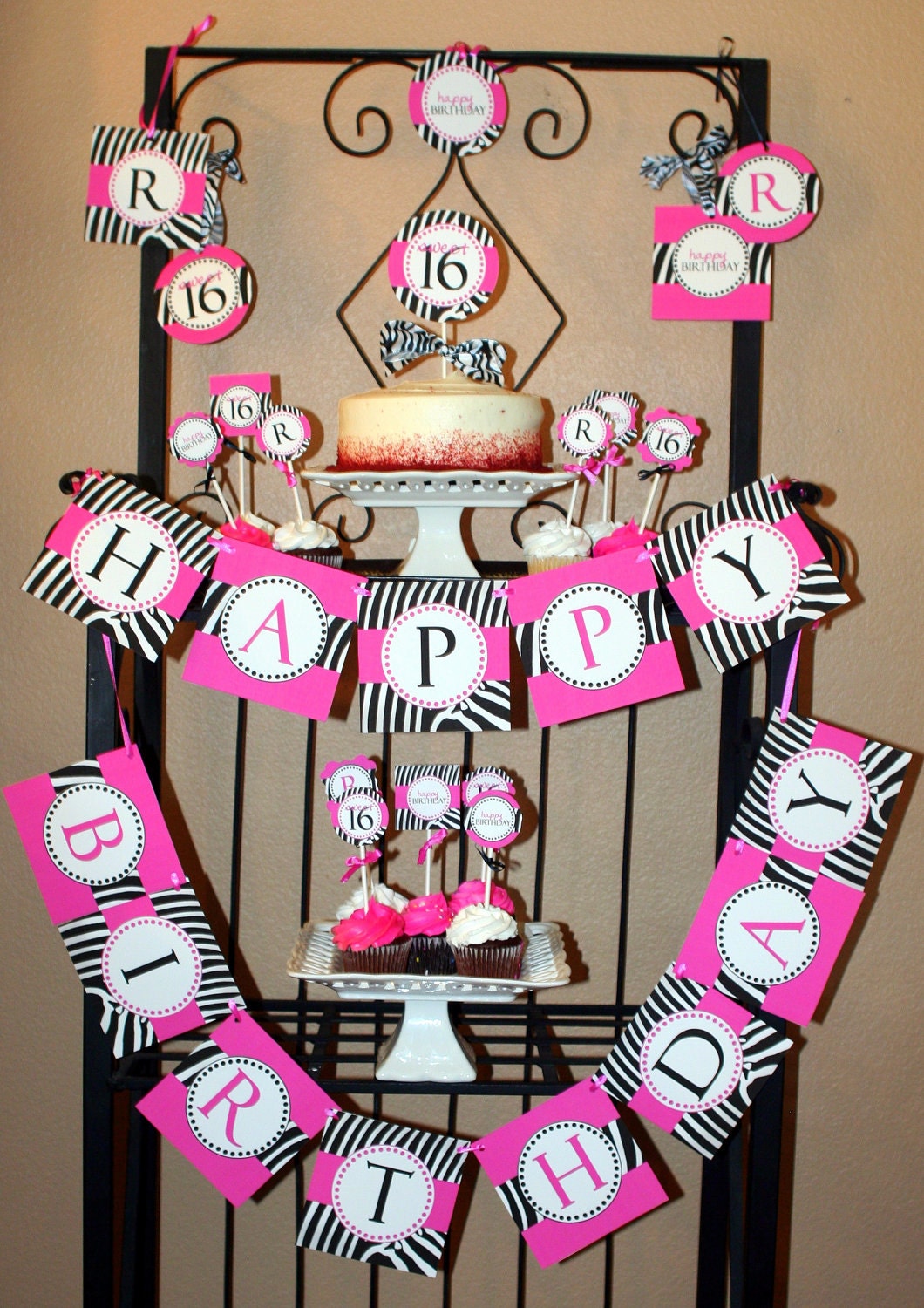 Zebra Banner-Zebra Happy Birthday Banner-PDF Il_570xn