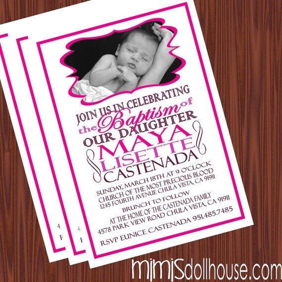 Baptism Invitation- Religious Baptism Invitations JPEG/PDF Il_570xn