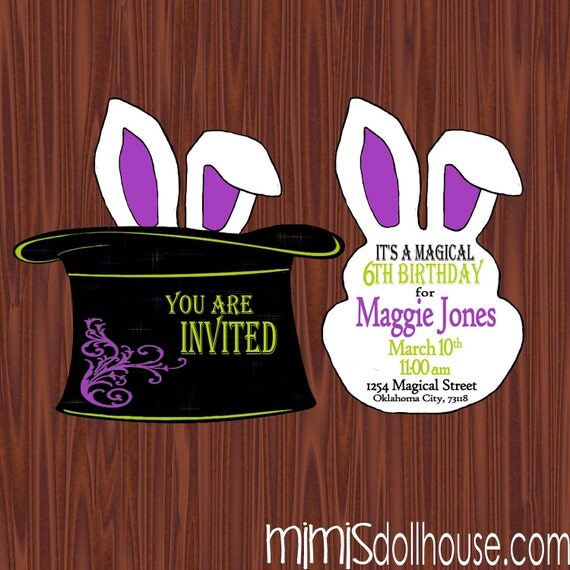 Magic Party Invitation-Magician Birthday Invitation PDF Il_570xn