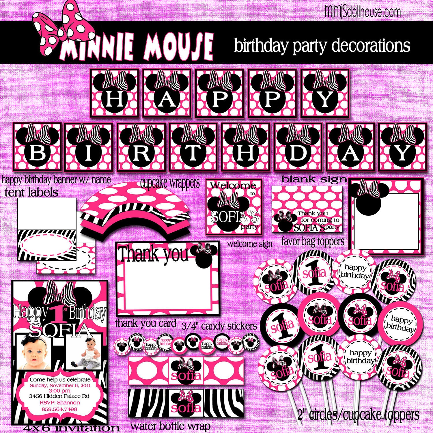 Minnie Mouse Party Decorations-Minnie Mouse Birthday Party Decorations PDF