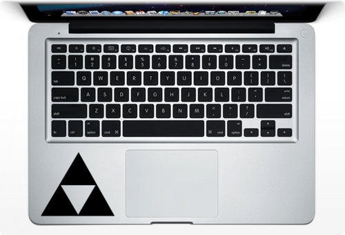 Zelda inspired Triforce triange frontal macbook vinyl decal