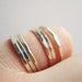 Hammered Stacking Rings - Sterling Silver - Set of three (3)