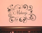 Whimsical Baby Girl Name Vinyl Wall Decal Nursery  Sticker Decor