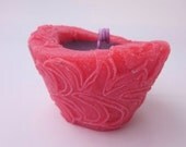 Bleeding Heart - Beewax/palmwax Candles - Small Chantilly Design Natural Wax Candle