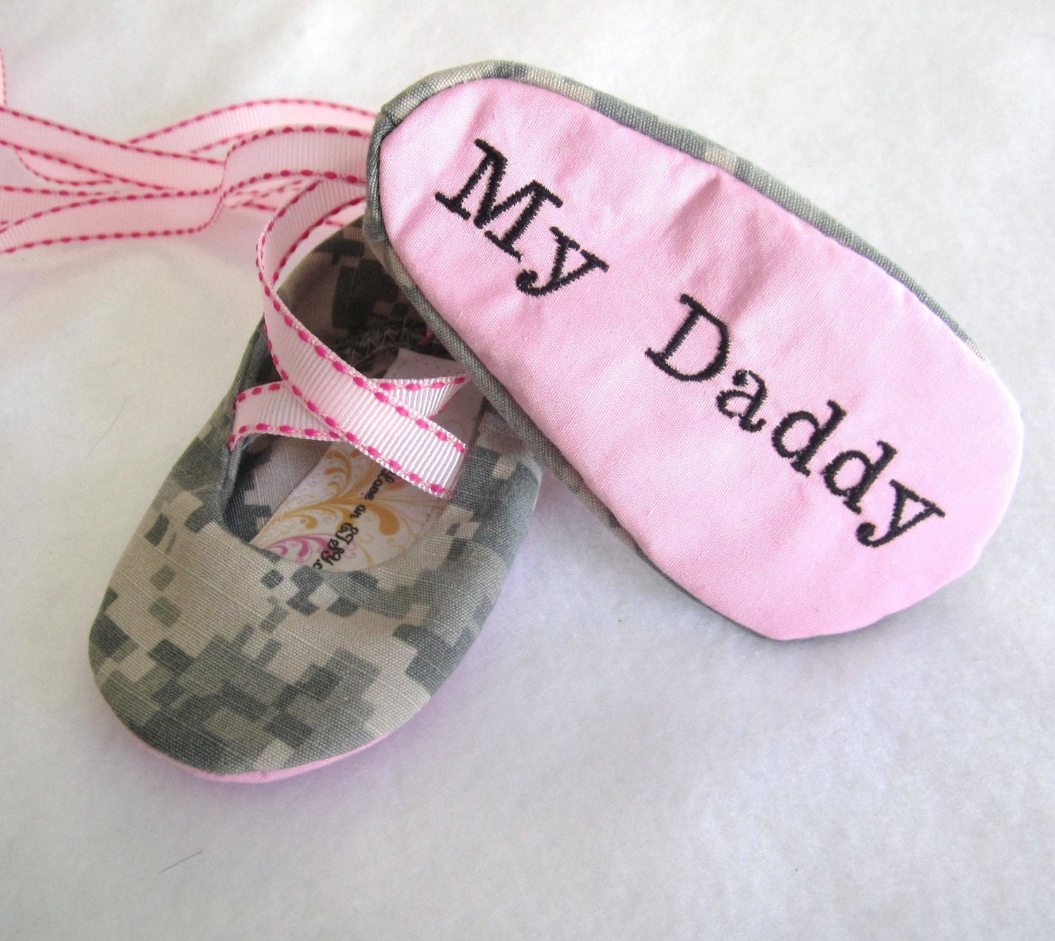 Pink I "Heart" My Daddy shoes in any Military Branch