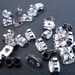 Silver Plated Earring Backs, Ear Nut, Clutch (50 pairs)