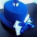 Doctor Who TARDIS inspired mini top hat in blue great for costume or cosplay