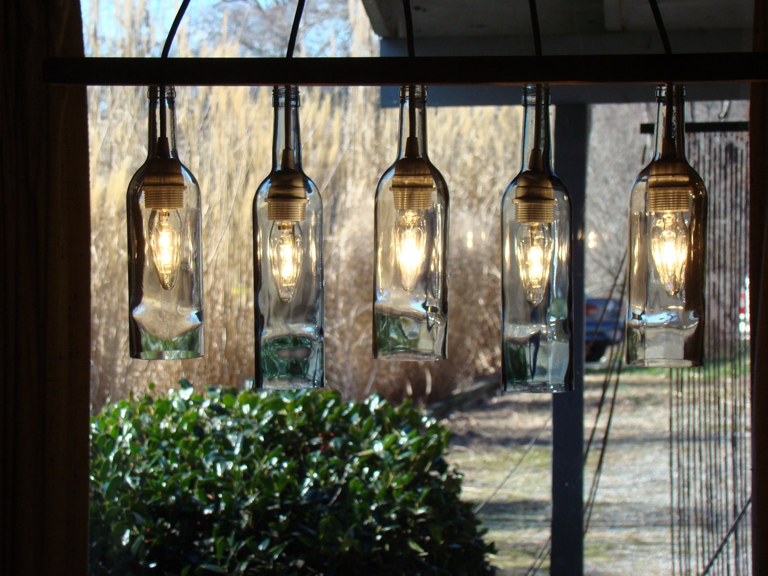 Wine Bottle Chandelier