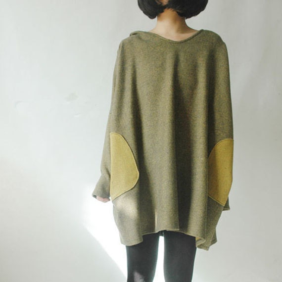 mustard yellow sweater shirt hoodie top cotton knitting kitted/Free shipping  M026