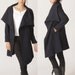 big collar wool coat  BLACK winer warm coat ( FM011)