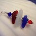 Seaglass Jewelry Pendant - Stacked Red, White, and Blue Sea Glass - Genuine Sea Glass Jewelry