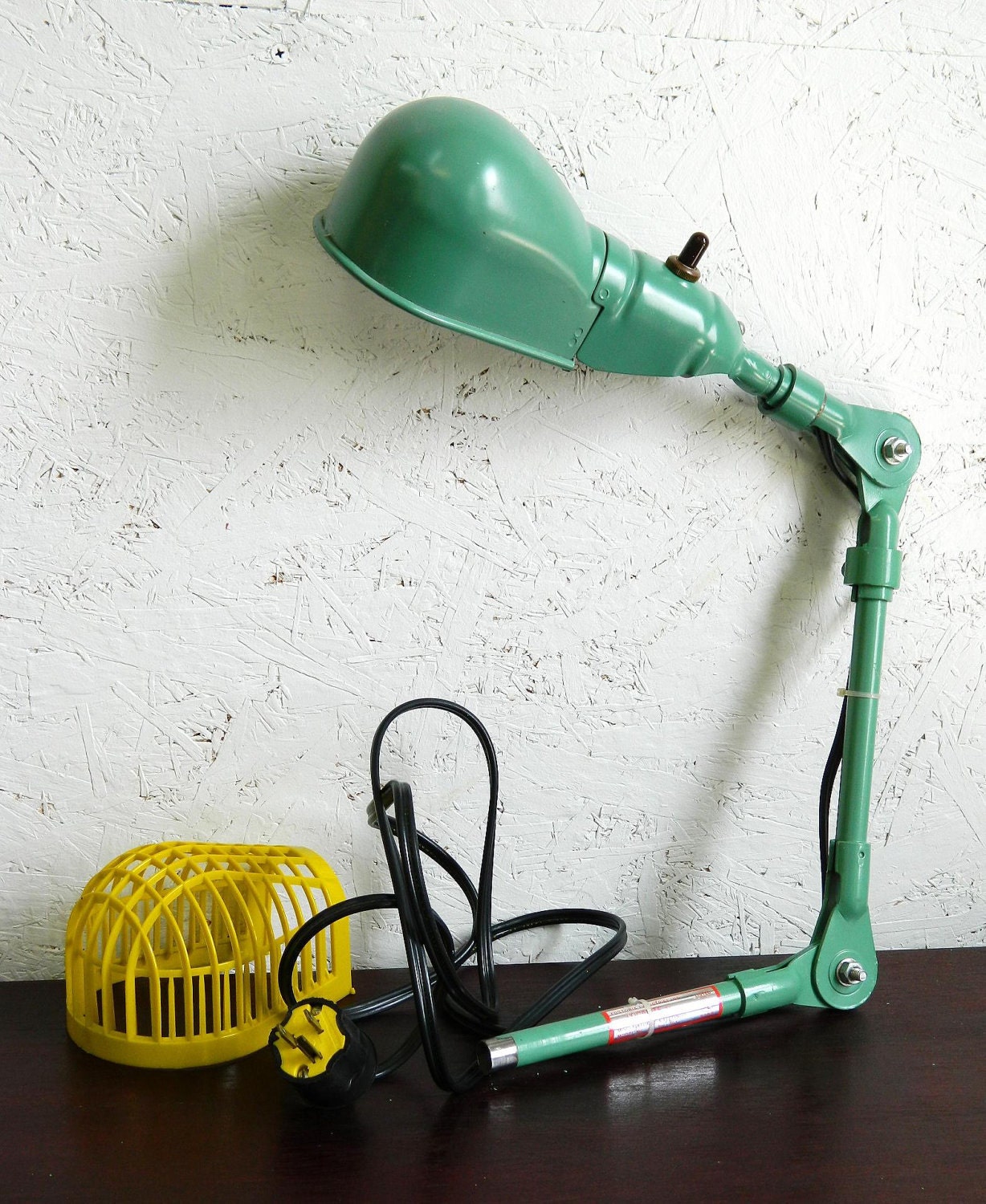 Vintage Machine Age Adjustable Lamp