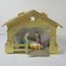 Vintage Nativity Manger Scene Paper Glitter Crèche