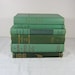 Vintage GREEN BOOKS Instant Collection 40s Decor Props Set/6