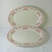 Vintage RED TRANSFERWARE PLATES Restaurant Homer Laughlin Set/2