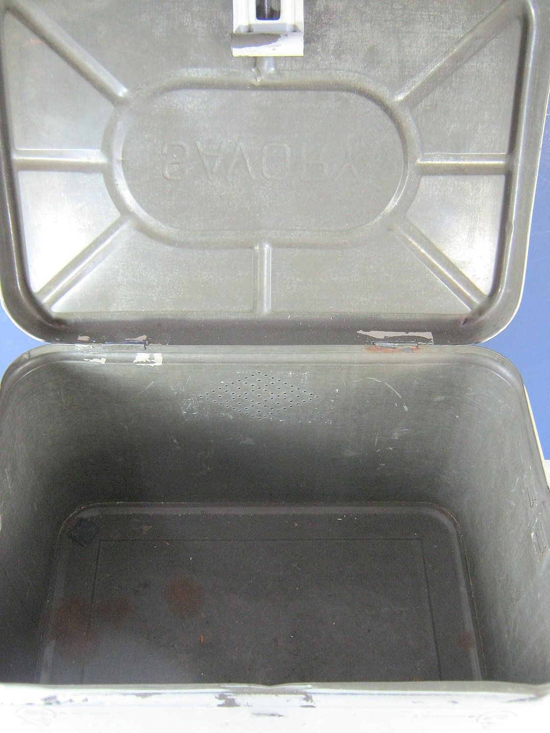 Vintage Savory Bread Box White Cottage Kitchen Storage