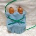 3" Vintage Twin Baby Papoose Indian Celluloid Doll