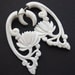 White Bone Fake Gauge Earrings - AIYANA Hand Carved Flowers