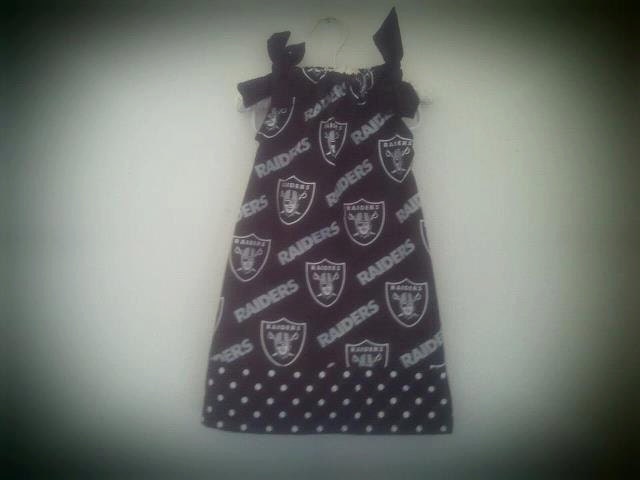 Oakland Raiders inspired pillowcase dress