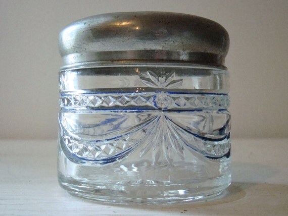 Vintage Glass Jar With Metal Lid By Culturalpollination On Etsy