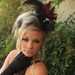 Black VINTAGE Fascinator, Feather Headpiece with BIRDCAGE VEIL from LasVegasVeils