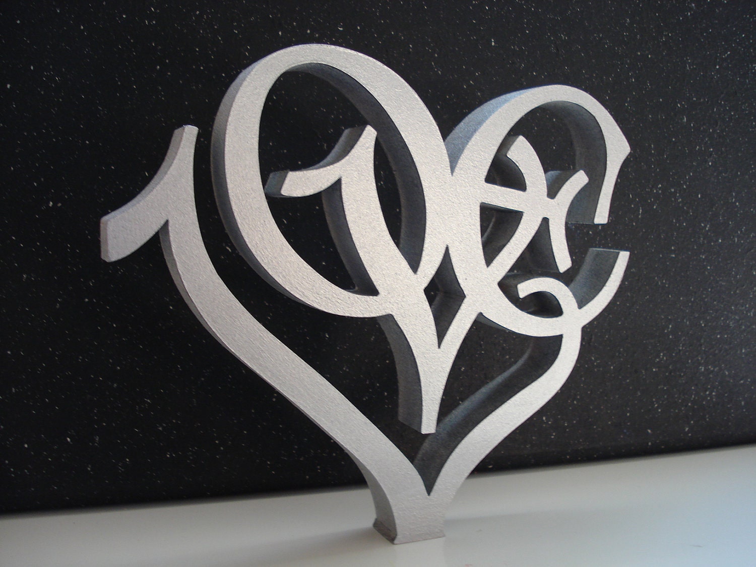 Love Letters Sign Romantic I Love You Gift Ornament Heart Shaped Plaque