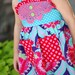 Royal Sapphire Girls Double pocket, Reverse Knot style sundress or jumper with Crochet front and Ruffle Trim
