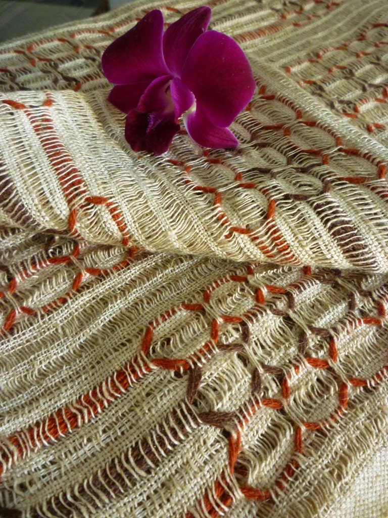 70's vintage lantern-shaped curtain fabric
